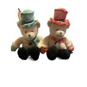 Emrad Creation, Inc. Kids Tan Christmas Teddy Bear Stuffed Plush Toy Set of 2